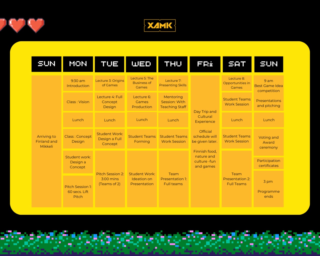 Schedule 2025